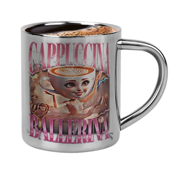 BALLERINA CAPUCHINA FUNK — Κουπάκι μεταλλικό διπλού τοιχώματος για espresso (220ml)