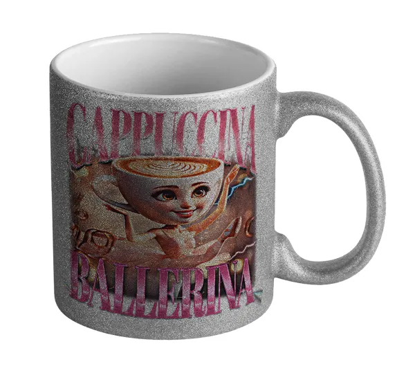 BALLERINA CAPUCHINA FUNK — Glitter Ασημένια