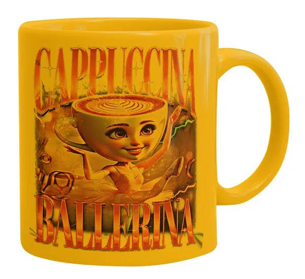 BALLERINA CAPUCHINA FUNK — Κούπα, κεραμική κίτρινη, 330ml