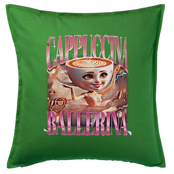 BALLERINA CAPUCHINA FUNK — Sofa cushion Green 50x50cm includes filling