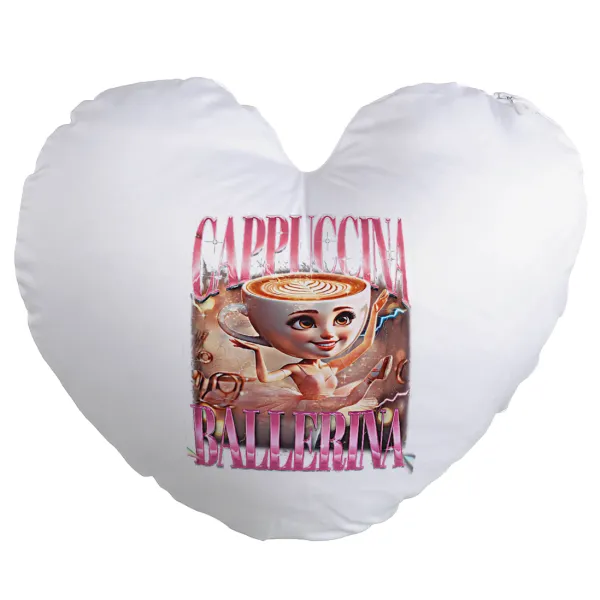 BALLERINA CAPUCHINA FUNK — Heart sofa cushion, 40x40cm, filling included
