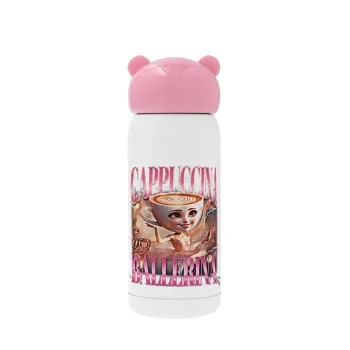 BALLERINA CAPUCHINA FUNK, Pink stainless steel thermal flask, 320ml
