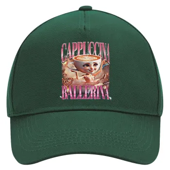 BALLERINA CAPUCHINA FUNK, Καπέλο Ενηλίκων Ultimate ΠΡΑΣΙΝΟ, (100% ΒΑΜΒΑΚΕΡΟ DRILL, ΕΝΗΛΙΚΩΝ, UNISEX, ONE SIZE)