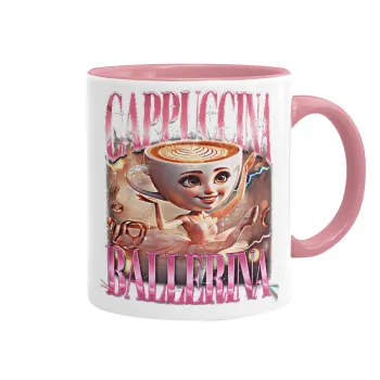 BALLERINA CAPUCHINA FUNK, Κούπα χρωματιστή ροζ, κεραμική, 330ml