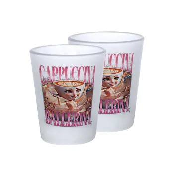 BALLERINA CAPUCHINA FUNK, Σφηνοπότηρα γυάλινα 45ml του πάγου (2 τεμάχια)