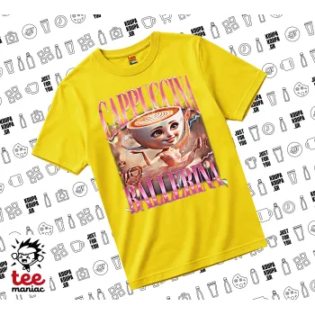 BALLERINA CAPUCHINA FUNK, yellow childrens T-Shirt made of 100% cotton, for every day. Vegan & OEKO-TEX certified.
