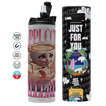 BALLERINA CAPUCHINA FUNK, Tumbler stainless steel GREY 600ml