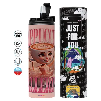 BALLERINA CAPUCHINA FUNK, Tumbler stainless steel PINK 600ml