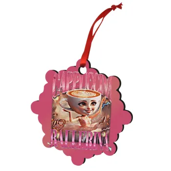 BALLERINA CAPUCHINA FUNK, Στολίδι Χριστουγεννιάτικο στολίδι snowflake ξύλινο 7.5cm