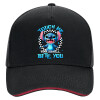 DRILL Adult Ultimate Hat BLACK/RED, (100% COTTON, ADULT, UNISEX, ONE SIZE)