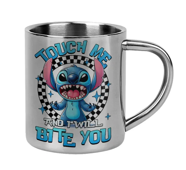 Stitch Touch Me And I Will Bite You — Κούπα Ανοξείδωτη διπλού τοιχώματος 300ml