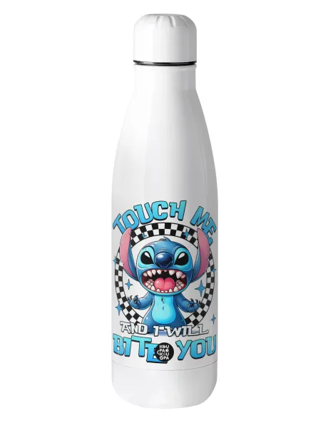 Stitch Touch Me And I Will Bite You — Metal mug thermos (Stainless steel), 500ml