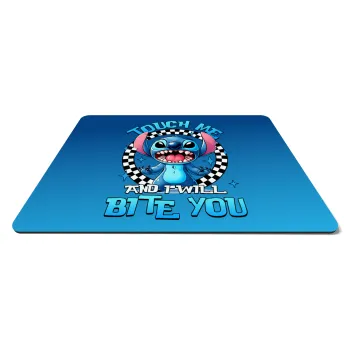 Stitch Touch Me And I Will Bite You, Mousepad rect 27x19cm