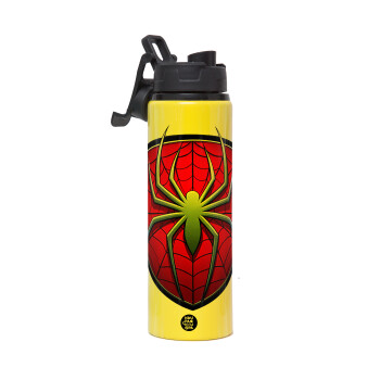 Spider-man, Metallic water bottle with safety lid, 850ml aluminum