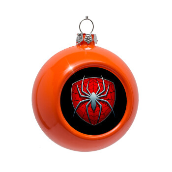 Spider-man, Στολίδι Χριστουγεννιάτικη μπάλα δένδρου Πορτοκαλί 8cm