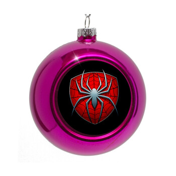 Spider-man, Στολίδι Χριστουγεννιάτικη μπάλα δένδρου Μωβ 8cm