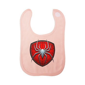 Spider-man, Σαλιάρα με Σκρατς ΡΟΖ 100% Organic Cotton (0-18 months)