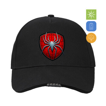 Spider-man, Καπέλο Εργασίας & Δραστηριοτήτων με LED Φως - Ιδανικό για Νύχτα & Χαμηλό Φωτισμό (100% ΒΑΜΒΑΚΕΡΟ, ΕΝΗΛΙΚΩΝ, UNISEX)