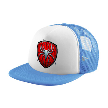 Spider-man, Καπέλο παιδικό Soft Trucker με Δίχτυ ΓΑΛΑΖΙΟ/ΛΕΥΚΟ (POLYESTER, ΠΑΙΔΙΚΟ, ONE SIZE)