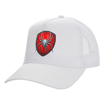 Spider-man, Καπέλο Ενηλίκων Structured Trucker, με Δίχτυ, ΛΕΥΚΟ (100% ΒΑΜΒΑΚΕΡΟ, ΕΝΗΛΙΚΩΝ, UNISEX, ONE SIZE)