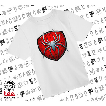 Spider-man, Άνετο παιδικό T-Shirt ΛΕΥΚΟ από 100% βαμβάκι, για κάθε μέρα. Vegan & OEKO-TEX πιστοποιημένο.