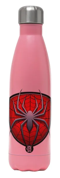 Spider-man — Metal mug thermos Pink Mat (Stainless steel), double wall, 500ml