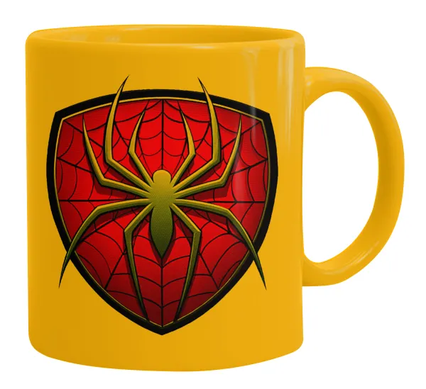Spider-man — Ceramic coffee mug yellow, 330ml