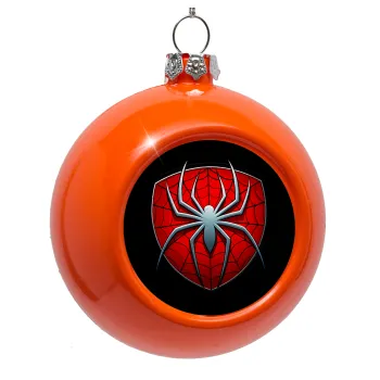 Spider-man, Στολίδι Χριστουγεννιάτικη μπάλα δένδρου Πορτοκαλί 8cm