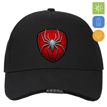 Spider-man, Καπέλο Εργασίας & Δραστηριοτήτων με LED Φως - Ιδανικό για Νύχτα & Χαμηλό Φωτισμό (100% ΒΑΜΒΑΚΕΡΟ, ΕΝΗΛΙΚΩΝ, UNISEX)