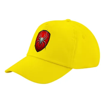 Spider-man, Καπέλο παιδικό Baseball, 100% Βαμβακερό Twill, Κίτρινο (ΒΑΜΒΑΚΕΡΟ, ΠΑΙΔΙΚΟ, UNISEX, ONE SIZE)