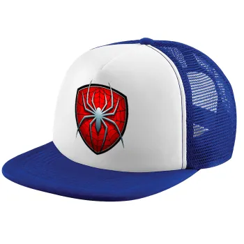 Spider-man, Καπέλο Ενηλίκων Soft Trucker με Δίχτυ Blue/White (POLYESTER, ΕΝΗΛΙΚΩΝ, UNISEX, ONE SIZE)