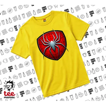 Spider-man, yellow childrens T-Shirt made of 100% cotton, for every day. Vegan & OEKO-TEX certified.