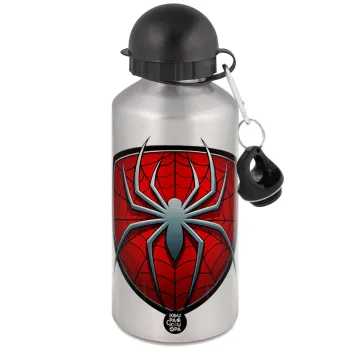 Spider-man, Metallic water jug, Silver, aluminum 500ml