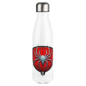 Spider-man, Metal mug thermos White (Stainless steel), double wall, 500ml