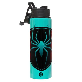 Spider-man, Μεταλλικό παγούρι νερού με καπάκι ασφαλείας, αλουμινίου 850ml