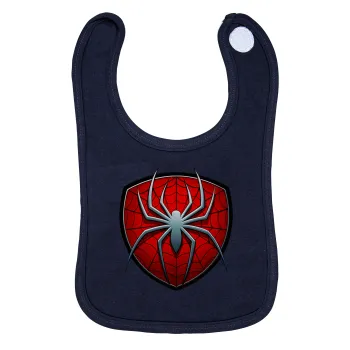 Spider-man, Σαλιάρα με Σκρατς 100% Organic Cotton Μπλε (0-18 months)