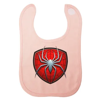 Spider-man, Σαλιάρα με Σκρατς ΡΟΖ 100% Organic Cotton (0-18 months)