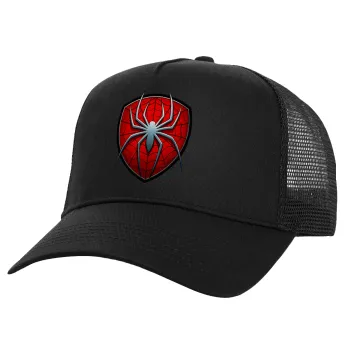 Spider-man, Καπέλο Ενηλίκων Structured Trucker, με Δίχτυ, Μαύρο (100% ΒΑΜΒΑΚΕΡΟ, ΕΝΗΛΙΚΩΝ, UNISEX, ONE SIZE)
