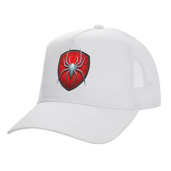 Spider-man, Καπέλο Ενηλίκων Structured Trucker, με Δίχτυ, ΛΕΥΚΟ (100% ΒΑΜΒΑΚΕΡΟ, ΕΝΗΛΙΚΩΝ, UNISEX, ONE SIZE)
