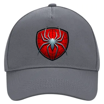 Spider-man, Ultimate Adult Hat Grey, (100% COTTON DRILL, ADULT, UNISEX, ONE SIZE)