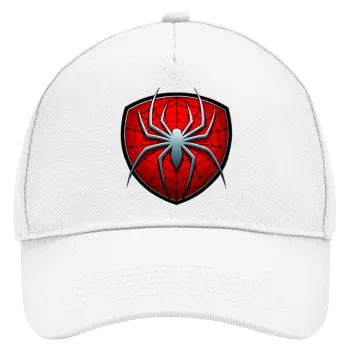 Spider-man, Καπέλο Ενηλίκων Baseball, Drill, Λευκό (100% ΒΑΜΒΑΚΕΡΟ, ΕΝΗΛΙΚΩΝ, UNISEX, ONE SIZE)