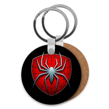 Spider-man, Μπρελόκ Ξύλινο στρογγυλό MDF Φ5cm
