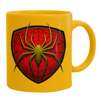 Spider-man, Κούπα, κεραμική κίτρινη, 330ml