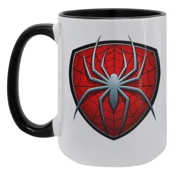Spider-man, Κούπα Mega 15oz, κεραμική Μαύρη, 450ml