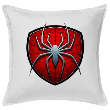 Spider-man, Μαξιλάρι καναπέ ΛΕΥΚΟ 100% βαμβάκι, περιέχεται το γέμισμα (50x50cm)