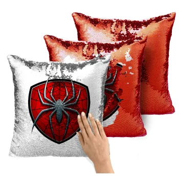 Spider-man, Μαξιλάρι καναπέ Μαγικό Κόκκινο με πούλιες 40x40cm περιέχεται το γέμισμα