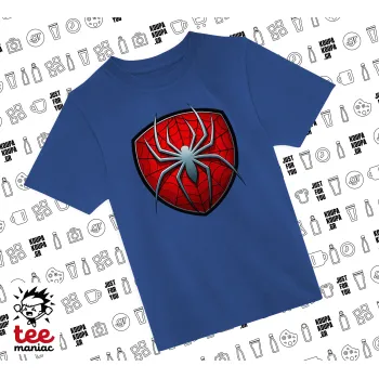 Spider-man, Παιδικό T-Shirt ΜΠΛΕ από 100% βαμβάκι, για κάθε μέρα. Vegan & OEKO-TEX πιστοποιημένο.