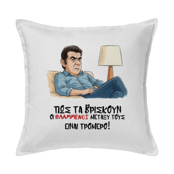ΠΩΣ ΤΑ ΒΡΙΣΚΟΥΝ ΟΙ ΒΛΑ....ΝΟΙ ΜΕΤΑΞΥ ΤΟΥΣ, ΕΙΝΑΙ ΤΡΟΜΕΡΟ!!!, Sofa cushion White 50x50cm includes filling