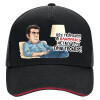 DRILL Adult Ultimate Hat BLACK/RED, (100% COTTON, ADULT, UNISEX, ONE SIZE)