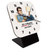 Quartz Wooden table clock with hands (10cm)